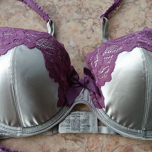 36D VALENTINE 36D VERA WANG SATIN Underwire Bra DESIGNER NWT